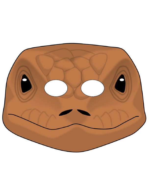 çocuklar için hazır kağıttan Yılan maskesi şablonu